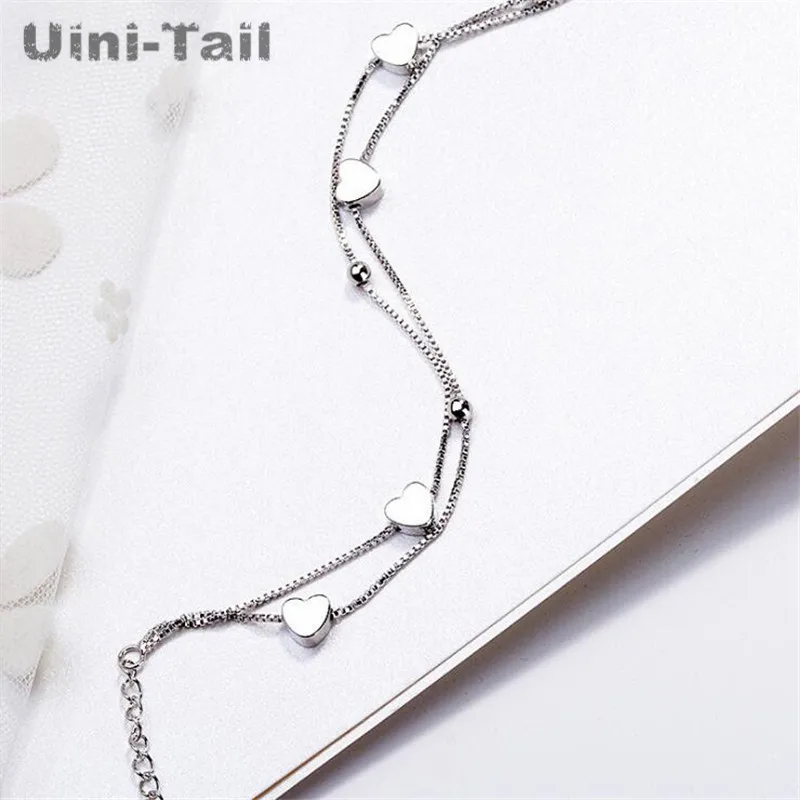 Uini Tail хит продаж новинка Стерлинговое Серебро 925 пробы маленький свежий двойное