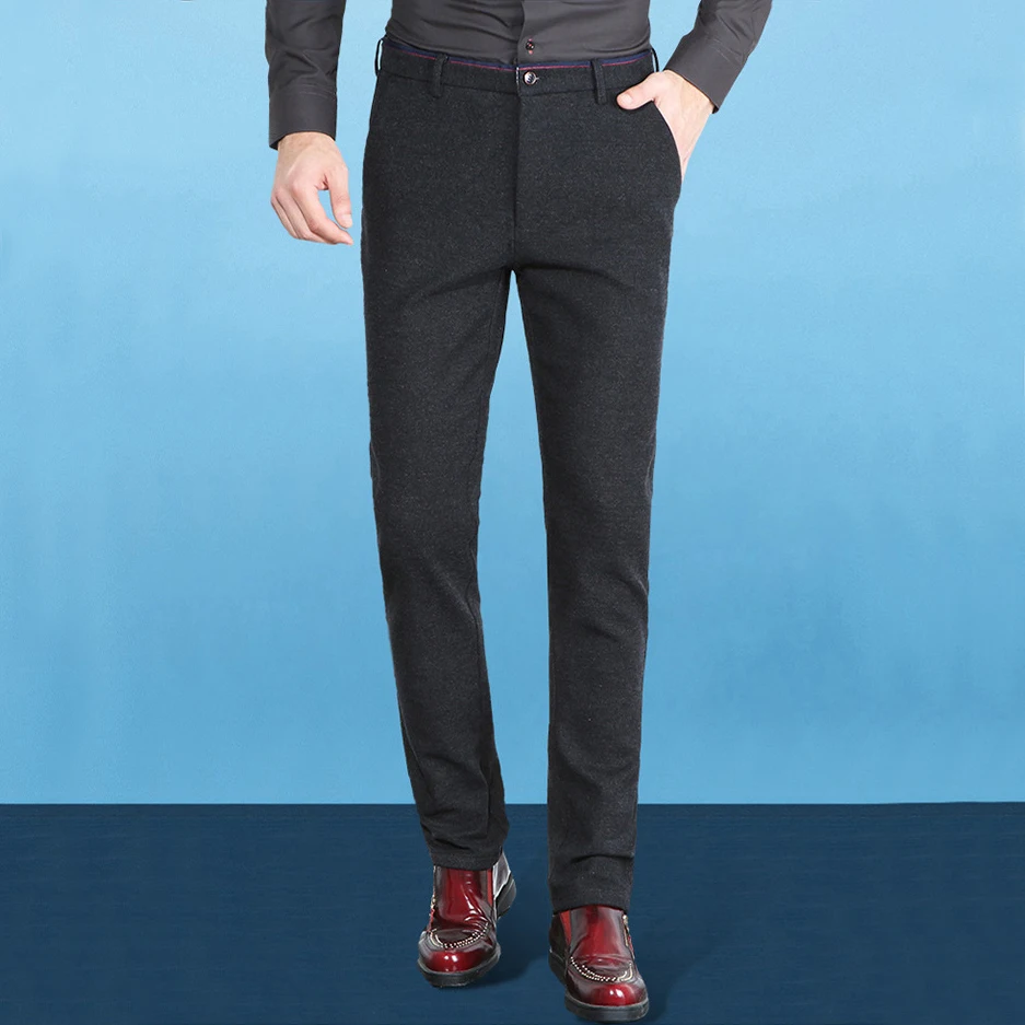 Новинка 2020 мужские повседневные деловые брюки NIGRITY эластичные облегающие прямые
