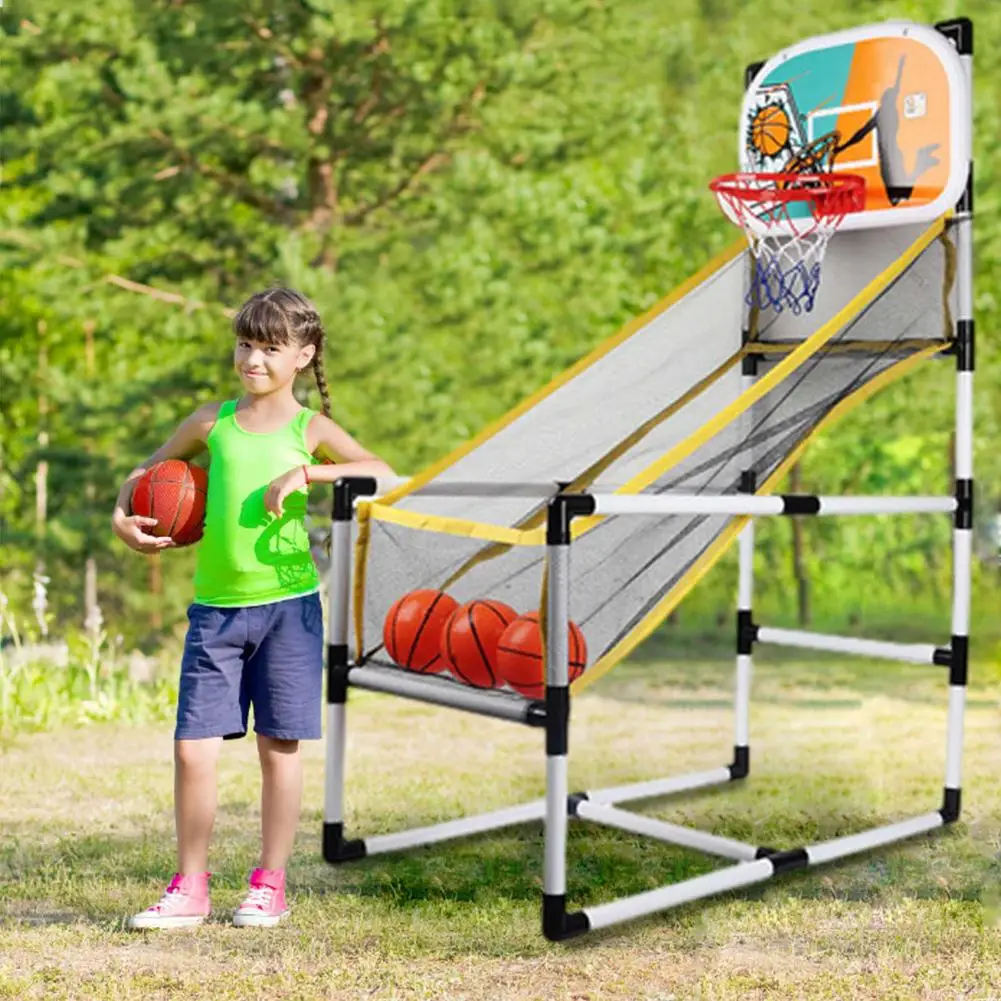 

Basketball Arcade Game Machine Indoor Single Player Kids Hoop Shooting Ball Game Electronic Sport Removable Basketball Hoop