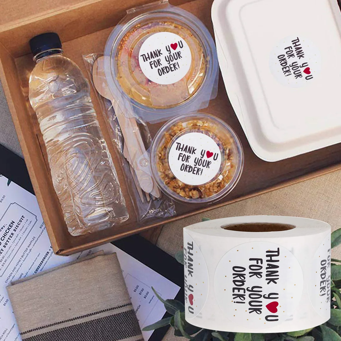 2 рулона этикетки для печати подарочная упаковка спасибо декоративные наклейки