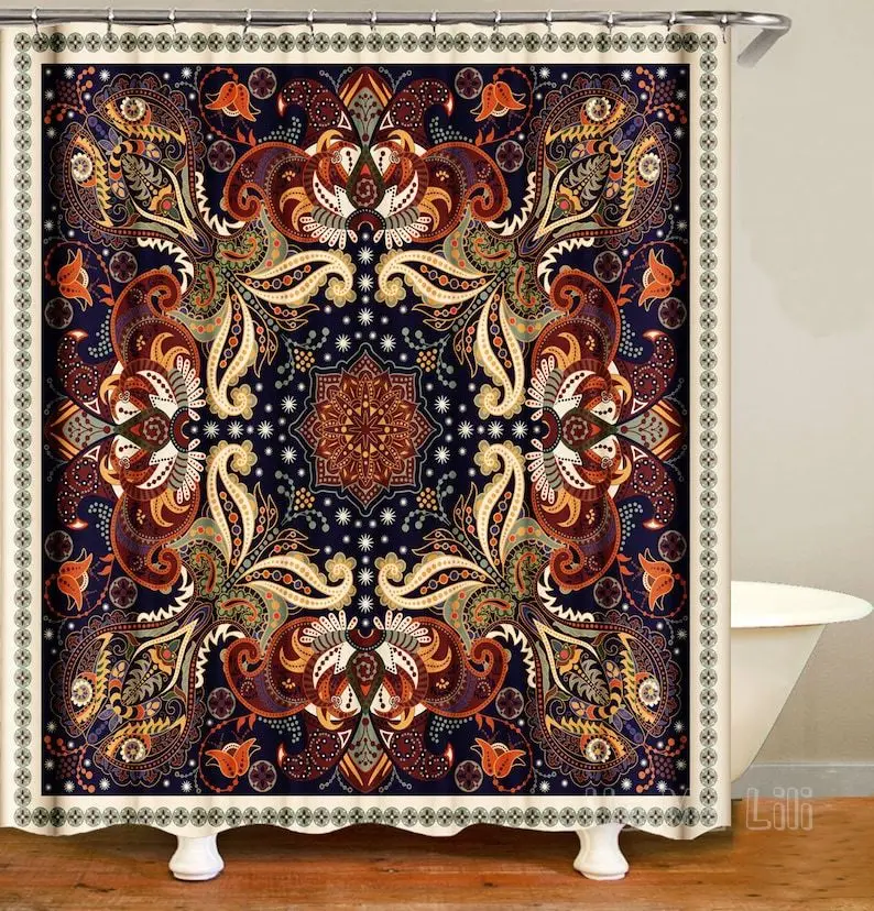 

Vintage Shower Curtain Home Bathroom Decor Waterproof