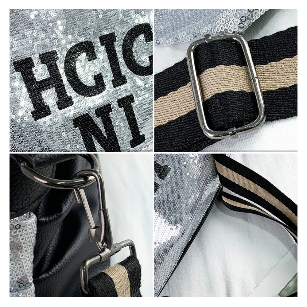 Newst блестящая женская сумка тоут повседневная разноцветная из мягкой кожи с