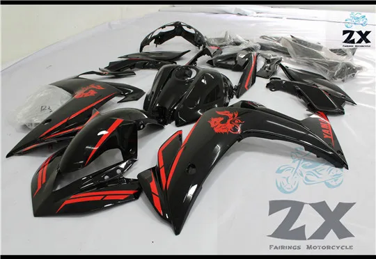 Для YAMAHA R25 R3 15 Обтекатели для YAMAHA R25 R3- красные, черные для кузова YAMAHA R25 R3 кузов