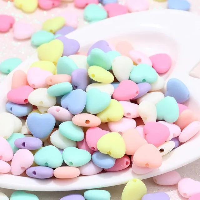 

50 шт Многоцветный акриловый звезды сердце цветы бусины для детей для изготовления ювелирных изделий DIY браслеты ручной работы