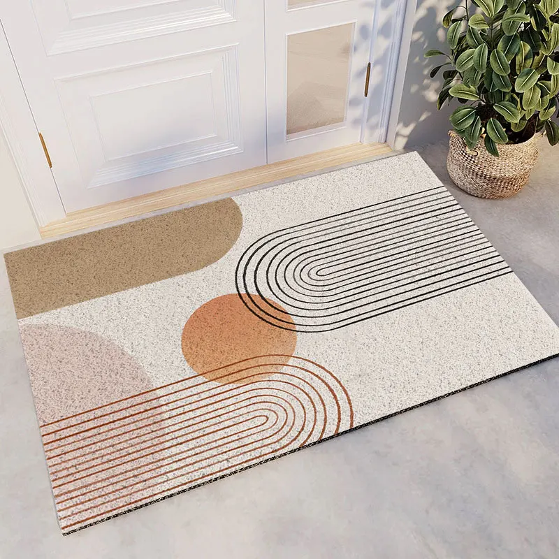 

Customize Nordic Silk Loop PVC Doormats Ins Home Silk PadsArbitrary Cropping Anti-Slip Into The Door Hall Carpet Entrance Mats