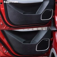 for geely geometry c 2020 2021 accessories carbon fiber car interior door anti kick mat anti scratch door protective stickers