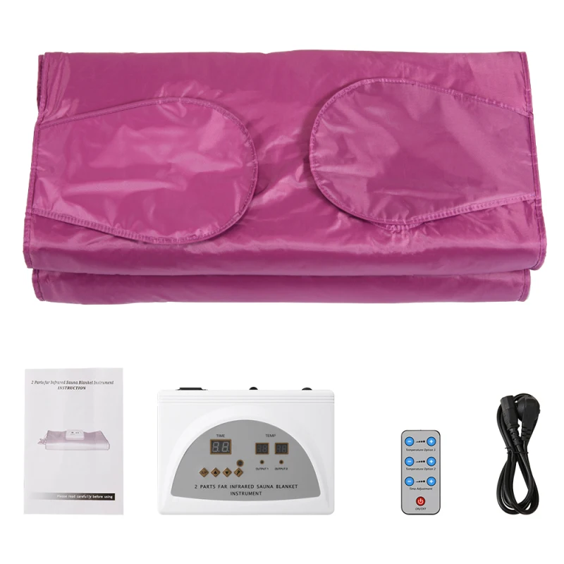 

Upgraded Version Far-infrared Sauna Blanket Hand-reachable Digital Thermal Sauna Blanket Body Shaper Weight Loss Fitness