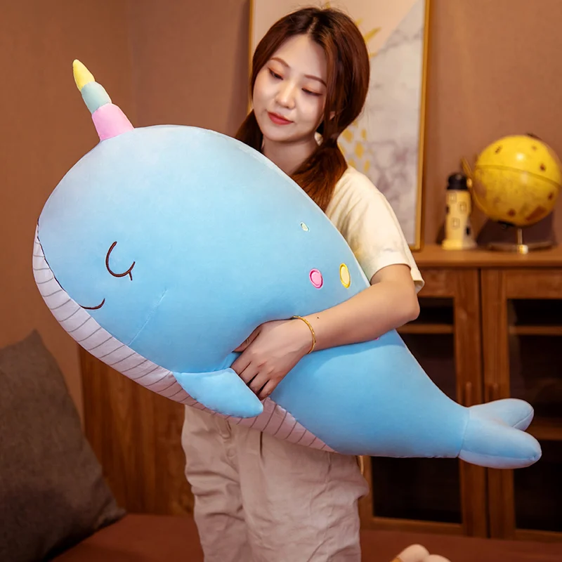 

New high-quality Narwhal pillow doll plush toy stuffed 3APP cotton children birthday Christmas gift home decoration