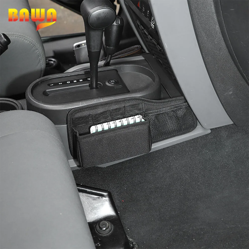

BAWA Stowing Tidying Car Gear Shift Storage Bag Organizer Tray Accessorie For Jeep Wrangler JK 2007-2010