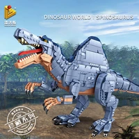 jurassic dinosaur world large dinosaur building block spinosaurus childrens puzzle assembled building block toy gift