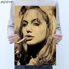 Красивый постер из крафт-бумаги со звездами, наклейка на стену, декоративная живопись, товары для дома 50,58x35 см