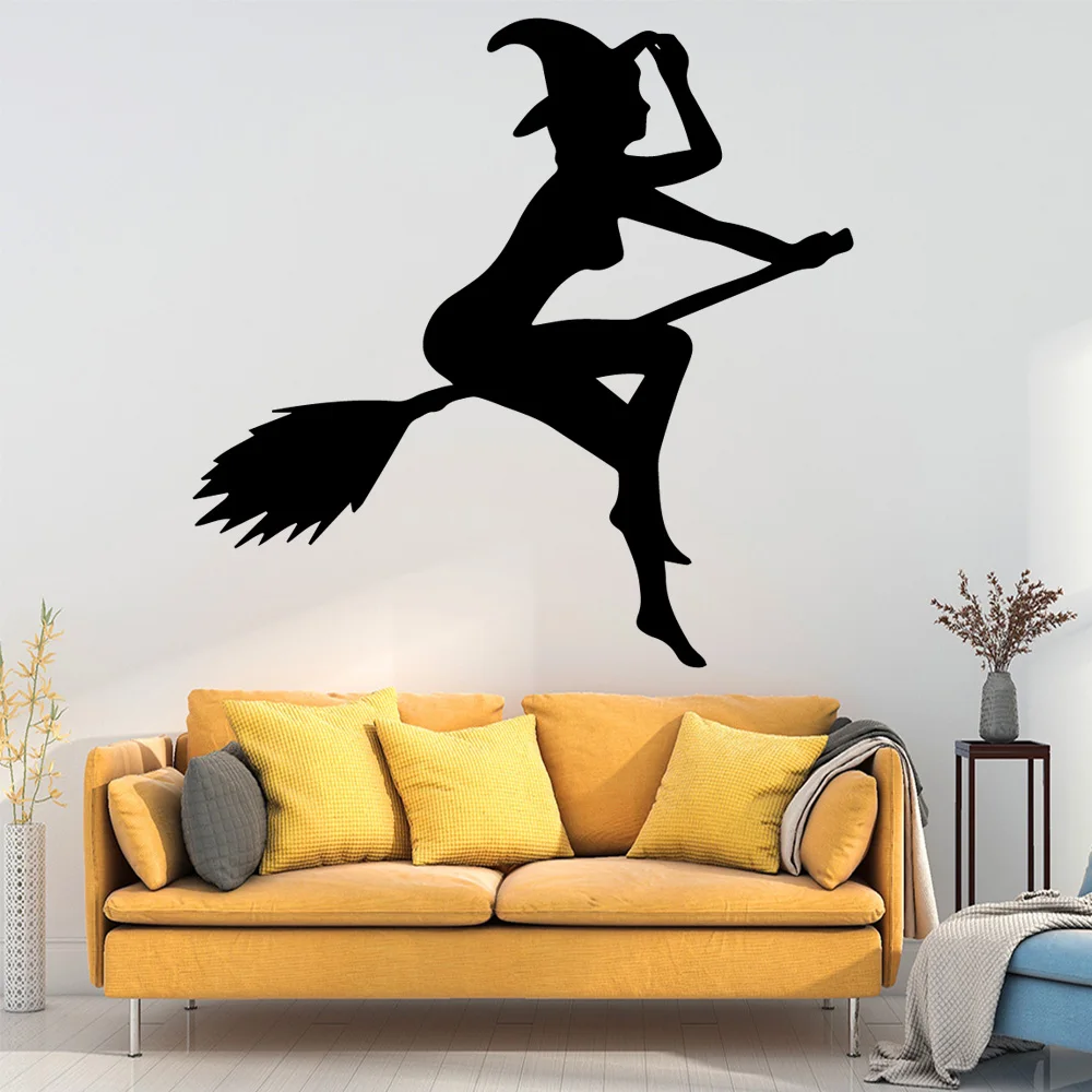 

Забавной колдуньи аксессуары для украшения дома Декор Гостиная Спальня съемные настенные аксессуары для дома