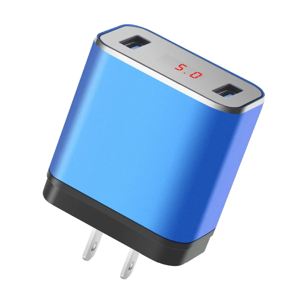 Универсальный двойной USB зарядное устройство светодиодный дисплей Быстрая зарядка для huawei mate 30 Pro планшет путешествия USB настенный адаптер зарядное устройство для мобильного телефона