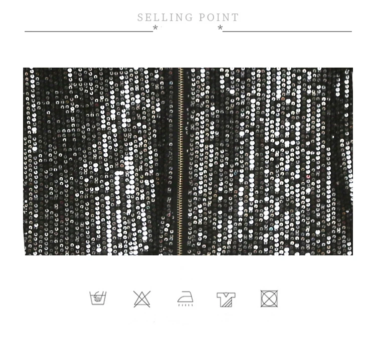 Женский кардиган на молнии с длинным рукавом Блестящим Бисером Осень-зима |