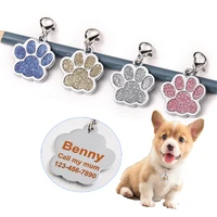 custom dog tag engraved pet cat name tags customized dog id tag collar accessories nameplate anti lost pendant metal keyring