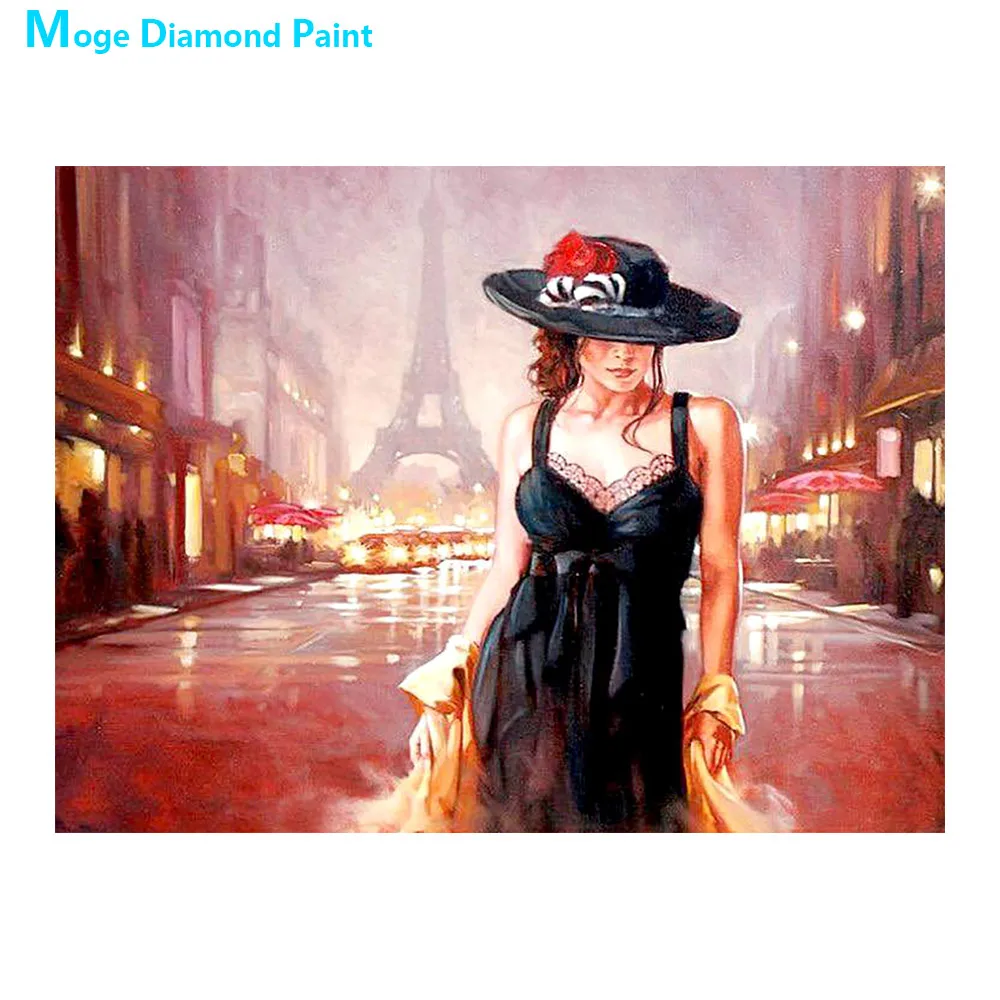Алмазная живопись с изображением башни Парижа картина маслом для портретной