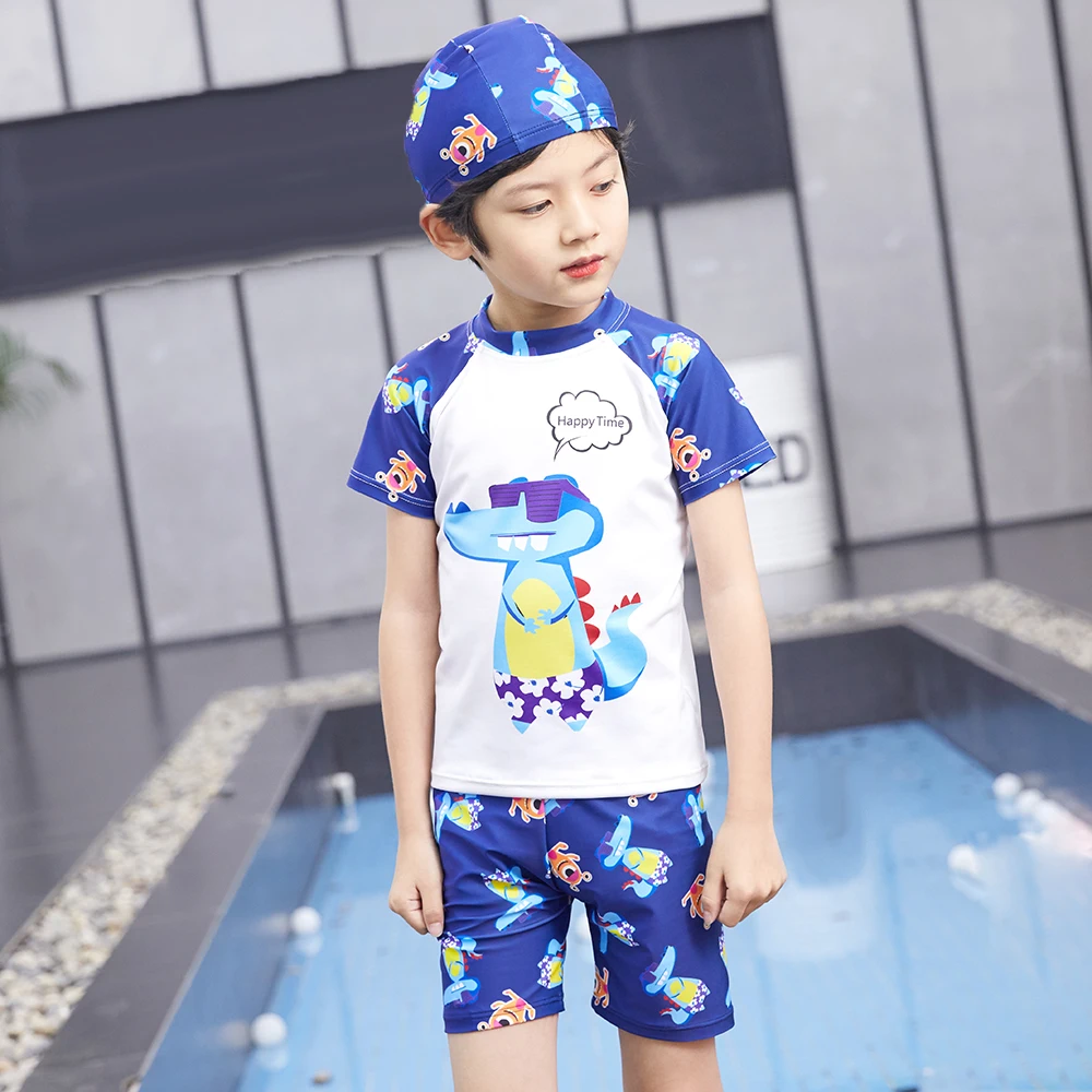 Купальный костюм для мальчиков 3 предмета купальный маленьких возрастом от 2 до 12
