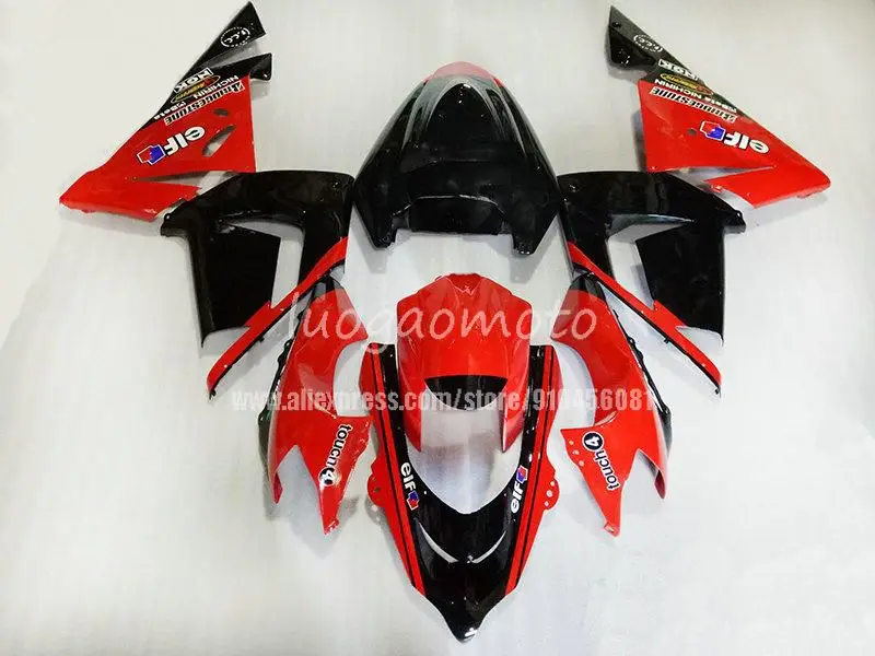 

Обвесы черный красный инъекции китайской династии обтекатель наборы для Kawasaki ZX10R 2004 2005 zx10r 04 05 ABS Обтекатели Кузов