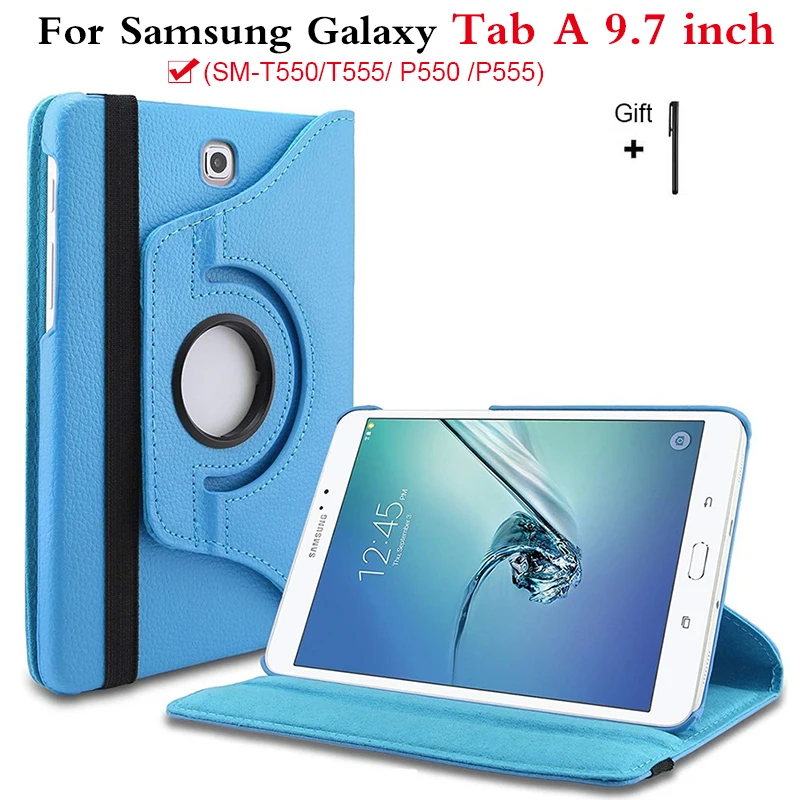 Чехол для Samsung Galaxy Tab A 9 7 дюймов T550 чехол SM T551 T555 вращающийся на 360 градусов из