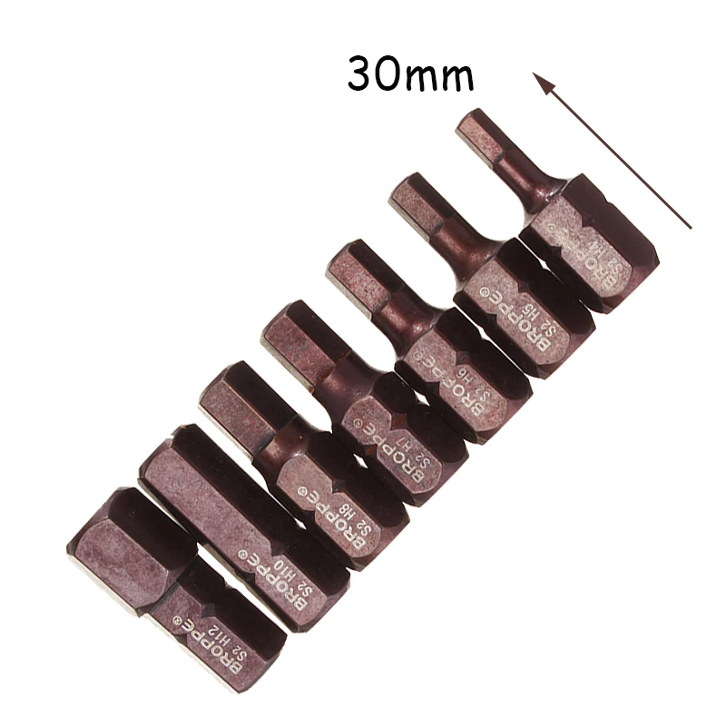 Магнитная отвертка Torx T20-55 30 мм 7 шт. сталь S2 10 шестигранный хвостовик для ударной
