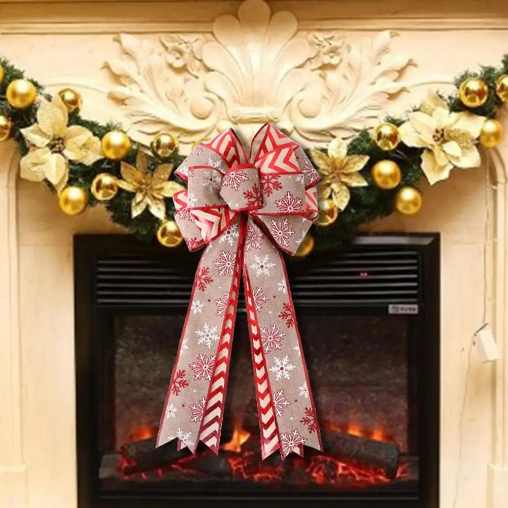 

Beautiful Xmas Bowknot Scentless Eco-Friendly Stove Garland Large Bow Bow Ties Christmas Bow