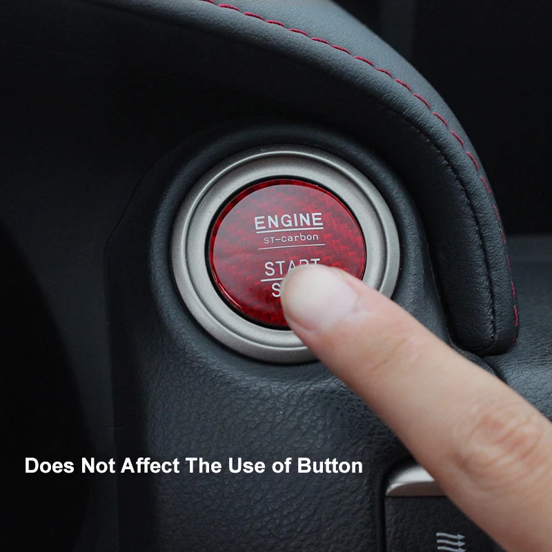 QHCP кнопка запуска и остановки двигателя наклейка кольцо углеродное волокно