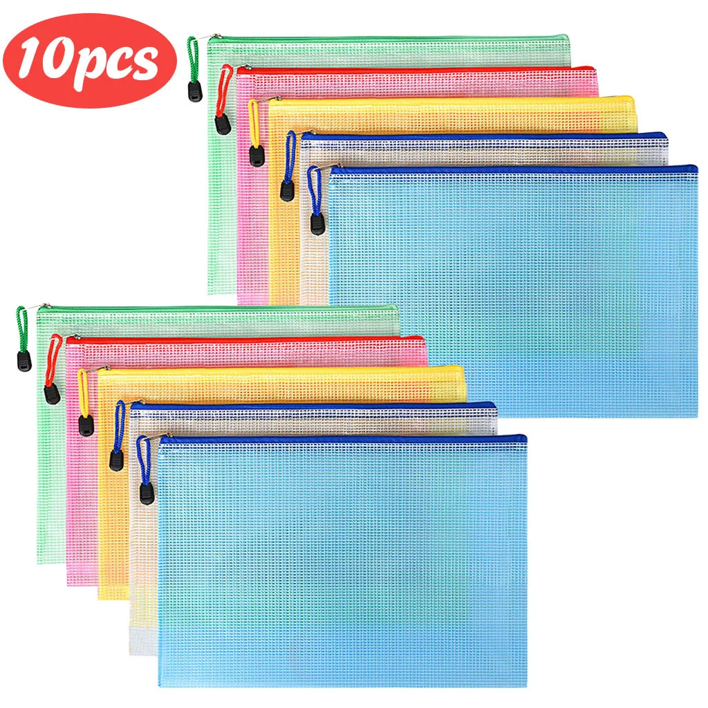 

A3 Mesh Zipper Bags Waterproof Document Bags Document Pouches File Folders Office School file folder Supplies Document Bags 2021