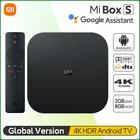 ТВ-приставка Xiaomi Mi TV Box S, 4K, Ultra HD, 2 ГБ, 8 ГБ, Wi-Fi, Google Cast, Netflix, Android TV глобальная версия, HDR, Smart Mi Box S, медиаплеер 8,1