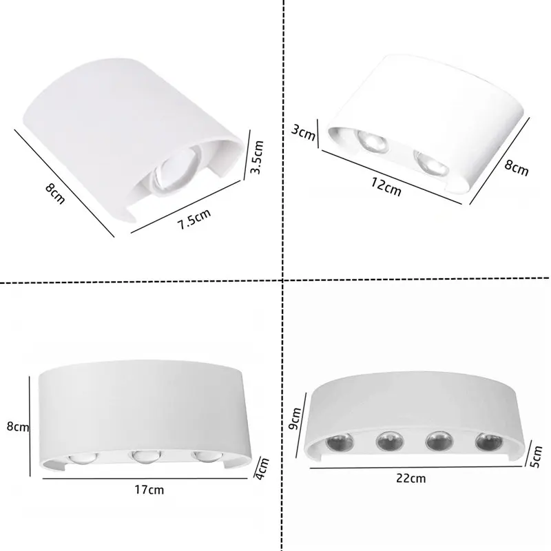 

IP65 Outdoor LED Wall Lamp Waterproof Garden Landscape Lighting Aluminum AC90-260 Indoor Bedroom Living Room Stairs Wall Light
