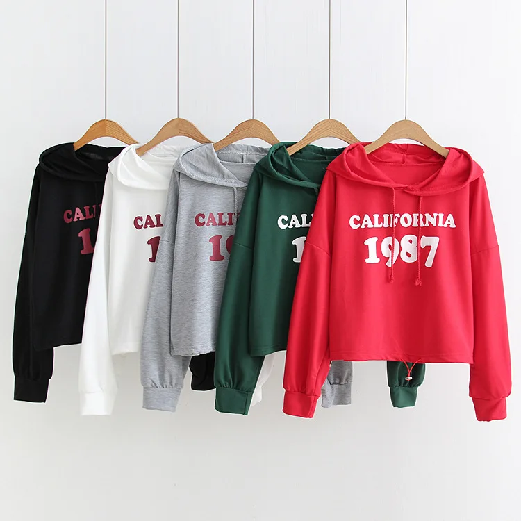 2019 г. Karajuku BF женский укороченный топ Калифорния 1987 модная уличная одежда много