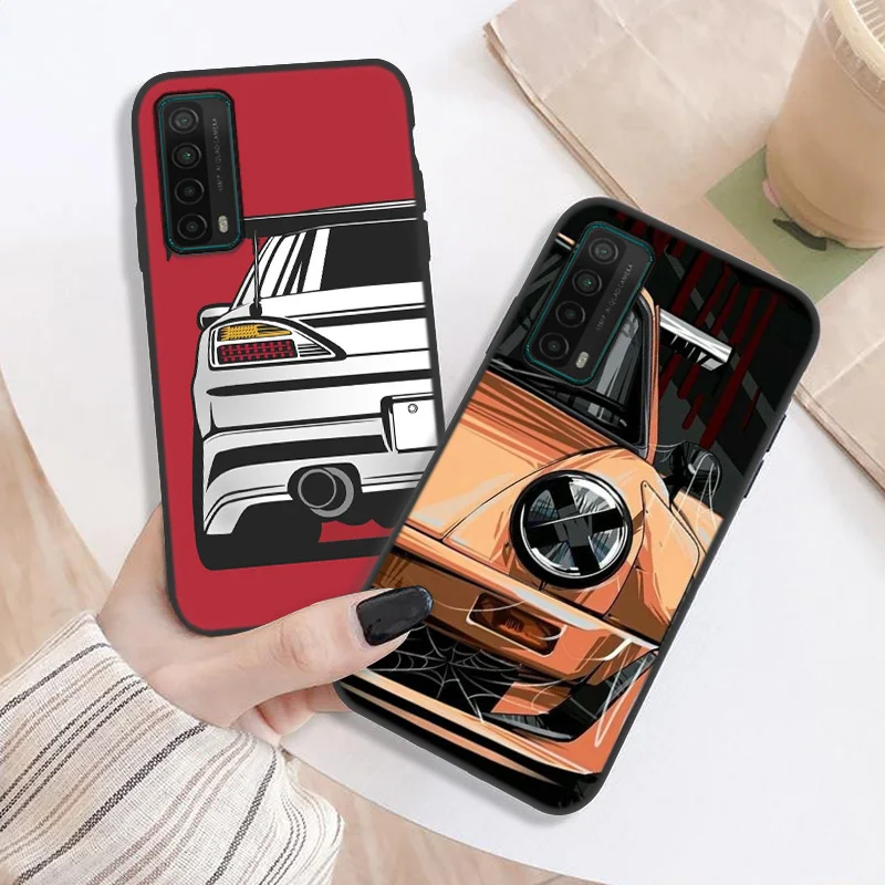 For Huawei P Smart 2019 Case Soft Silicone Cover For Huawei Nova 5T P Smart 2021 PSmart S 2019 PSmart Z 2020 Sports Cars Cases