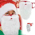 Рождественское украшение 3D маски Санта-Клауса бороды для взрослых унисекс смешные многоразовые чехлы с лицом Санта для рождества косплевечерние вечеринки Подарки
