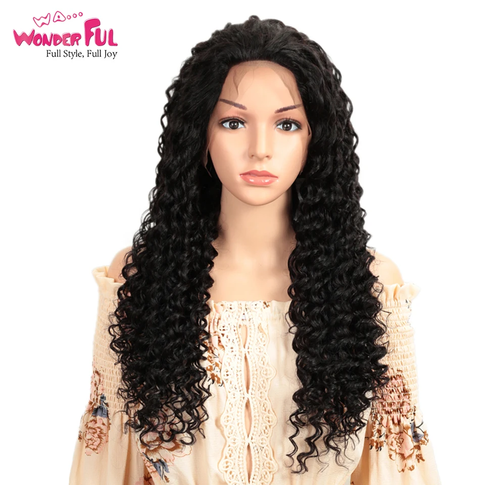 WA.WONDERFUL Deep Wave 13X4 Lace Front Wig M Remy Human Hair Wigs Natural Color 8-28 Inch WH 13X4 LACE DIY DEEP