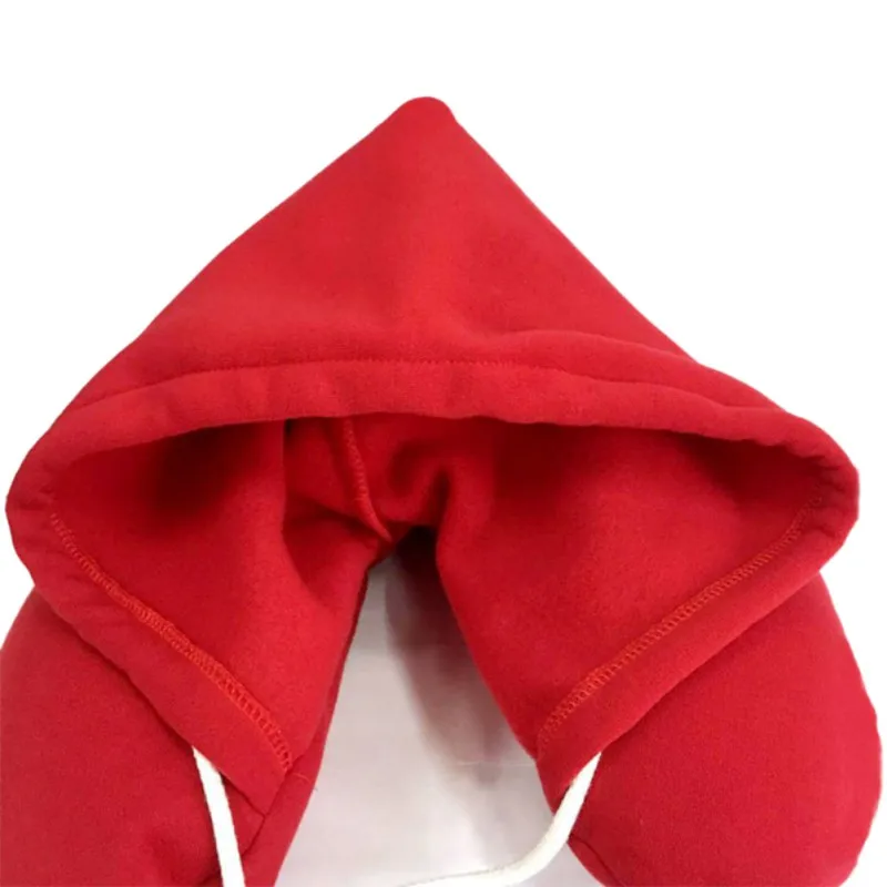 

Cotton Protable Hoodie Neck U Pillow Airplane Travel Office Rest Sleep Cushion New arrive