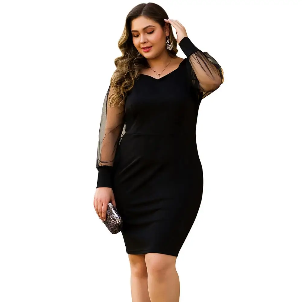 WHZHM черные вечерние платья большого размера женские кружевные Длинные Пышные