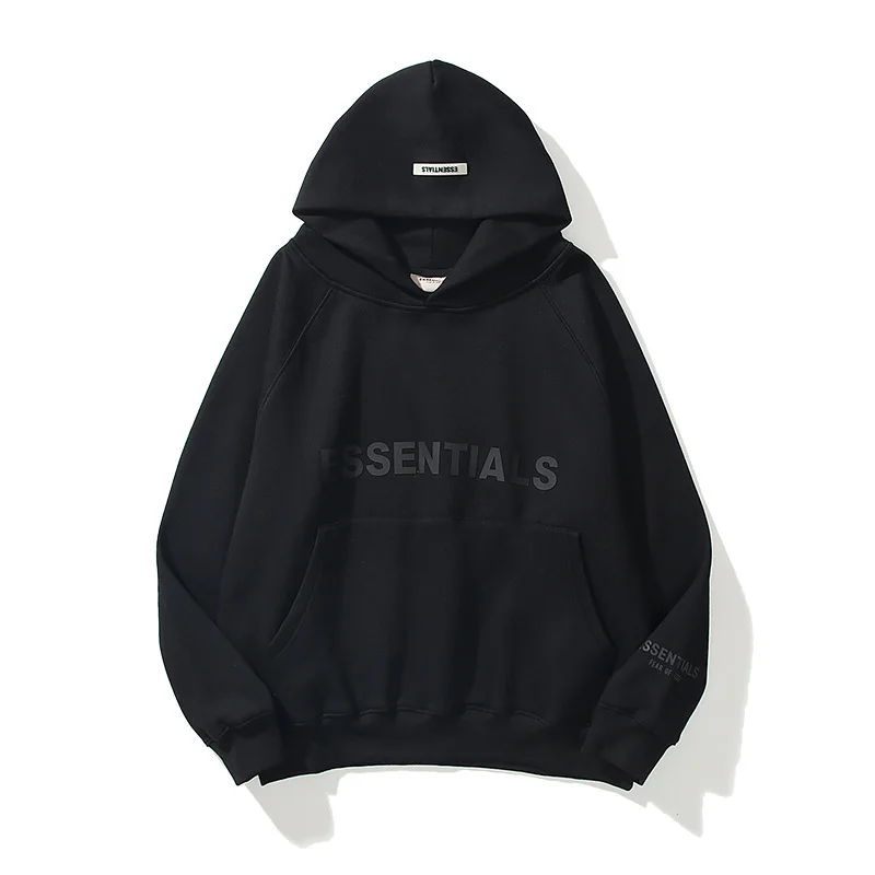

Fw21 men's ESSENTIALS Hoodie Sweatshirt designer brand Jerry Lorenzo rubber printed letter hip hop loose Unisex oversize Hoodie