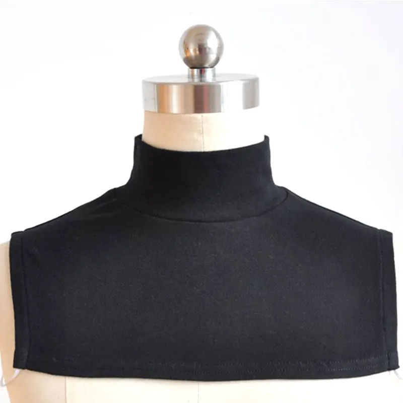 

Winter Knit High Collar Fake Collar Adult unisex Solid Cotton Detachable fake collar sweater anti-tie neck warm Collars