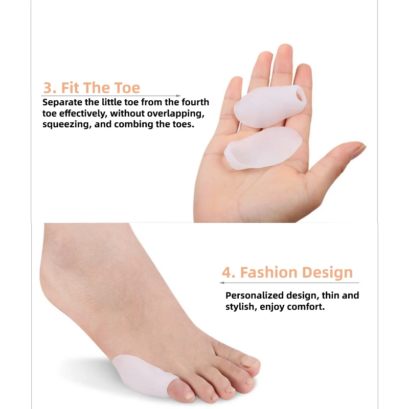 4 шт./2 пары силиконовый разделитель для пальцев ног при вальгусной деформации|toe