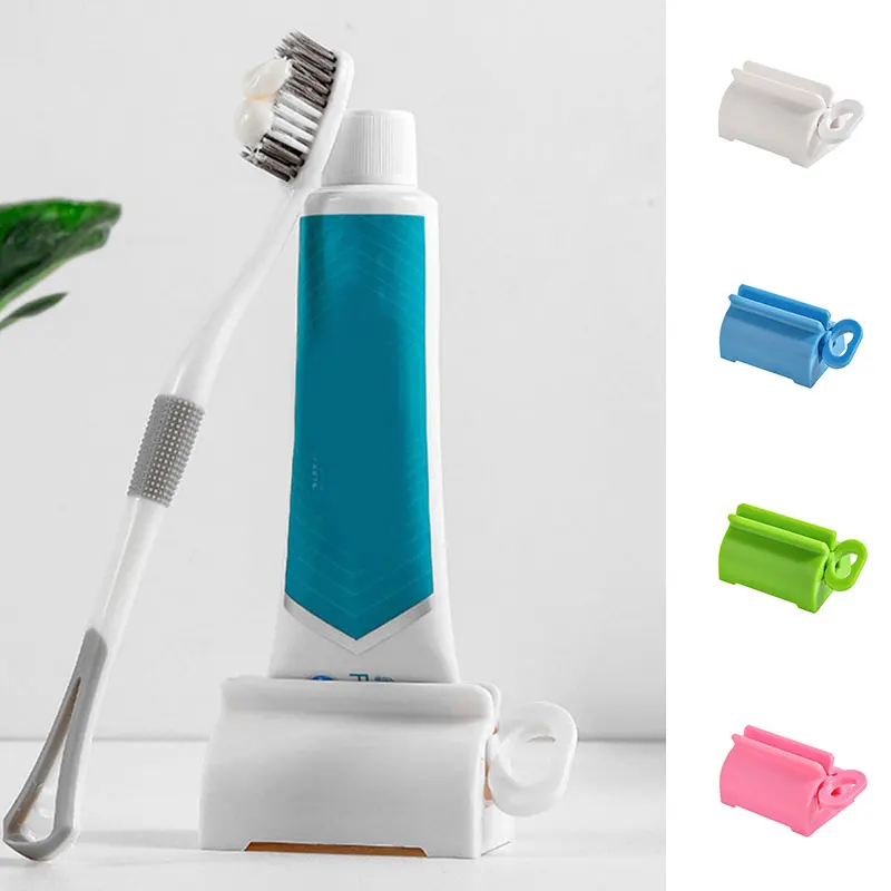 

Toothpaste Squeezer Tooth Paste Holder Oral Care Bathroom Tools Tube Cosmetics Press Facial Cleanser Rolling Squeezing Dispenser
