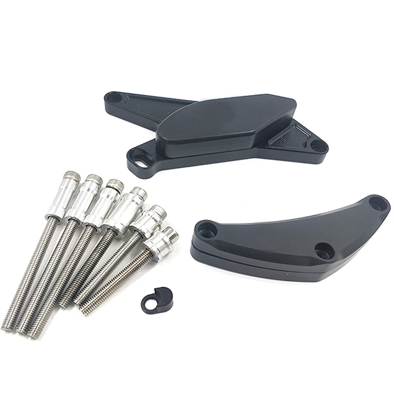 Для SUZUKI GSX-R600 GSX-R750 2006-2012 GSXR 600 750 759 K7 CNC POM Frame Slider Crash Pad чехол для двигателя Stator защита - Цвет: Black
