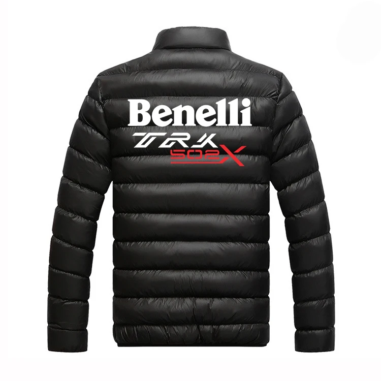 

2021 Benelli TRK 502X New Solid Color Streetwear Zipper Jackets Zipper Male Print Casual Padded Coats Man's Cotton College Top