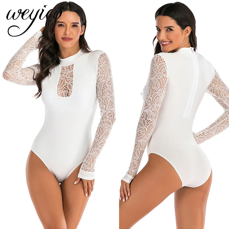 Сексуальный женский цельный купальник с длинными рукавами костюмы для серфинга