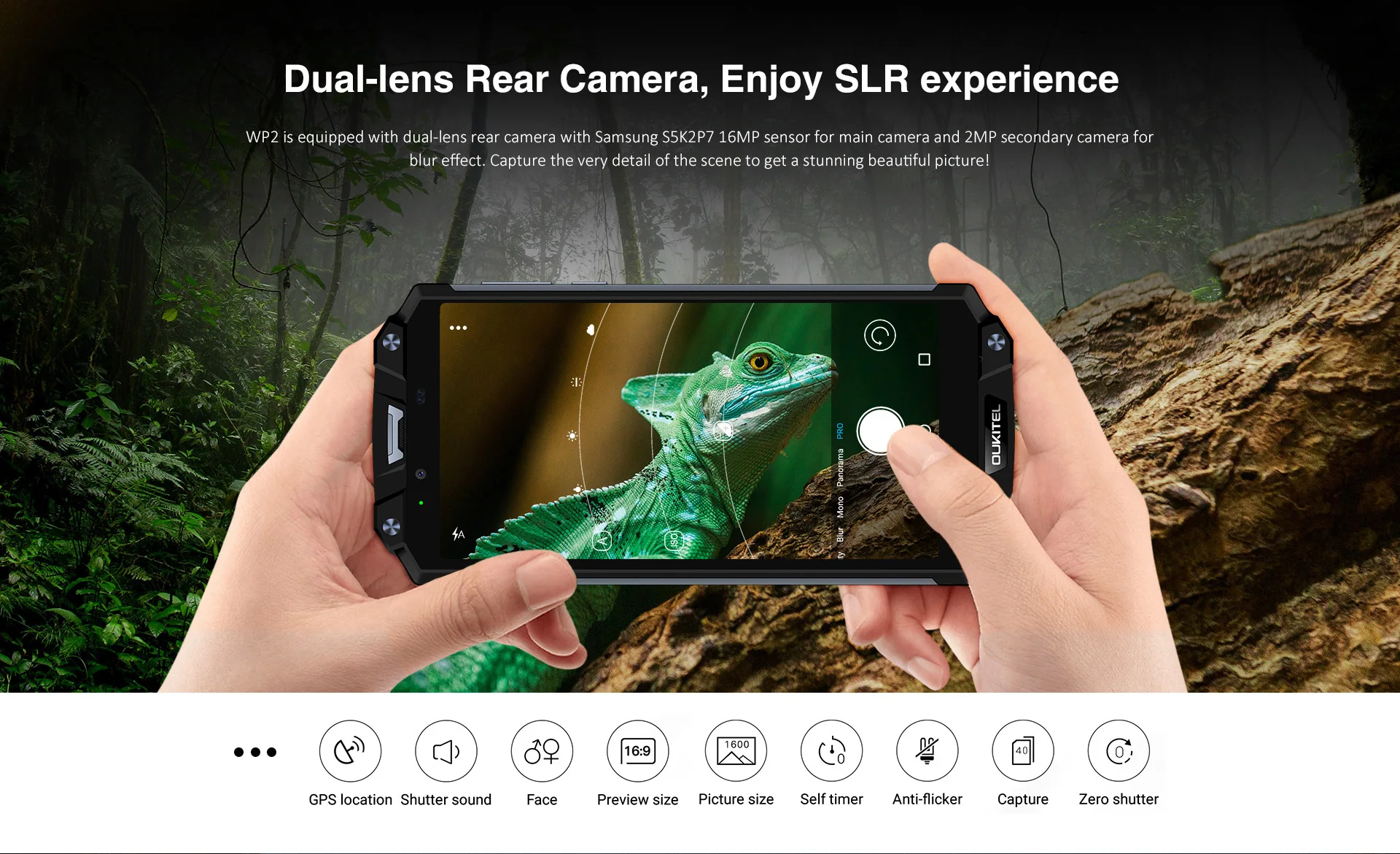 OUKITEL WP2 10000 мАч IP68 водонепроницаемый пылезащитный ударопрочный мобильный телефон Восьмиядерный 4 Гб 64 Гб MT6750T 6," 18:9 смартфон с отпечатком пальца
