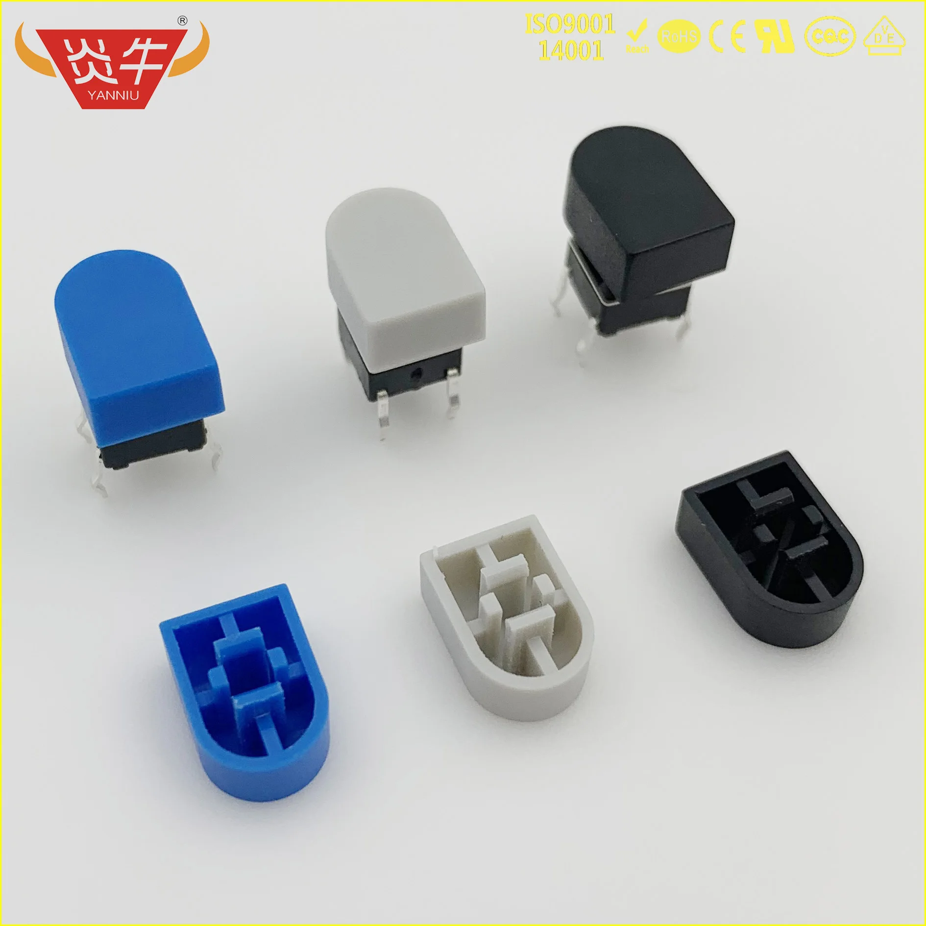 MICO тактовый переключатель квадратный головной ключ крышка серый белый красный