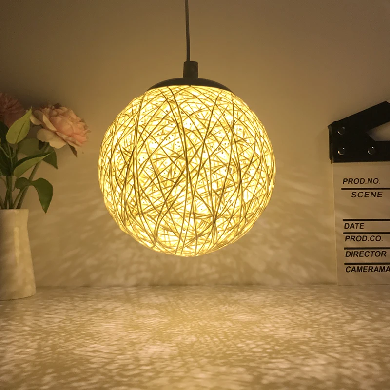 

Ins net red night lamp desk lamp girl dream romantic rattan lamp USB plug in bedroom bedside lamp