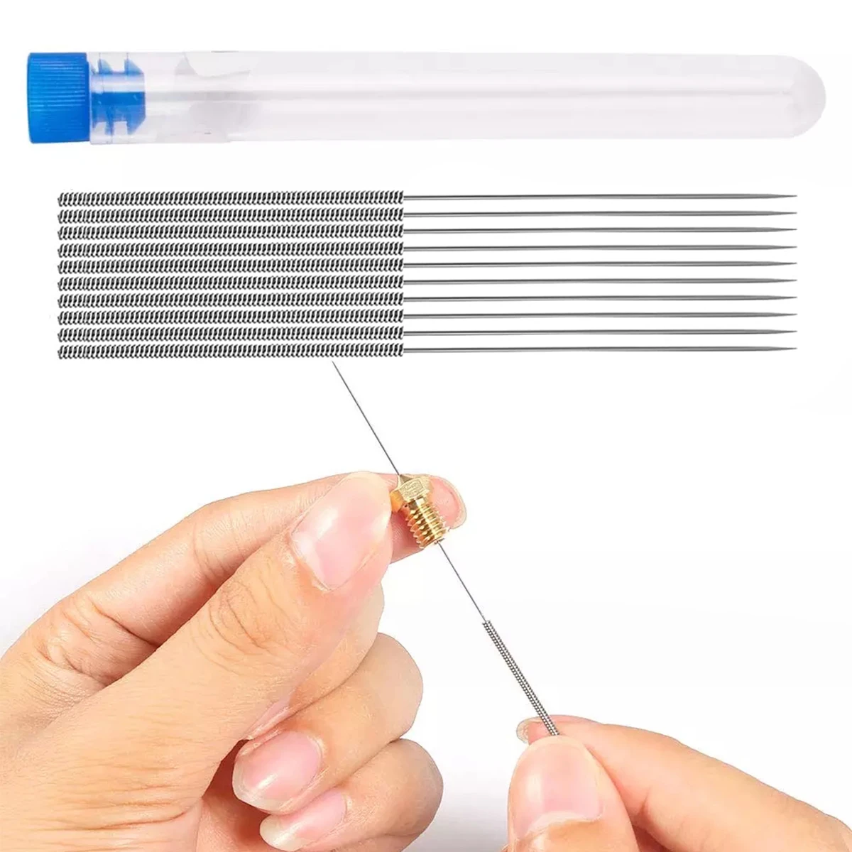 

10 PCS 3D Printer Nozzle Stainless Steel Cleaning Needles Tool 0.15mm 0.2mm 0.25mm 0.3mm 0.35mm 0.4mm Needle Drill For V6 MK8