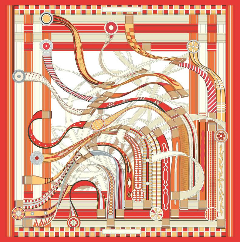 

2021 Luxury Fashion Lady 100% Real Scarf 90*90cm Square Scarf Fashion Hijab Silk Square Scarf Women's Bandana Foulard Lady Gift