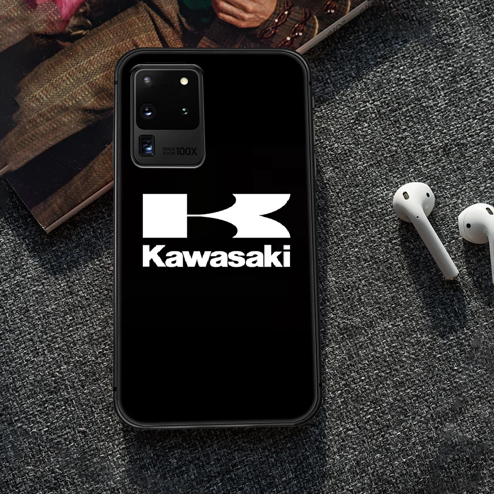 

Japanese brand Kawasaki Phone Case Cover Hull For Samsung Galaxy S 6 7 8 9 10 e 20 edge uitra Note 8 9 10 plus black back 3D