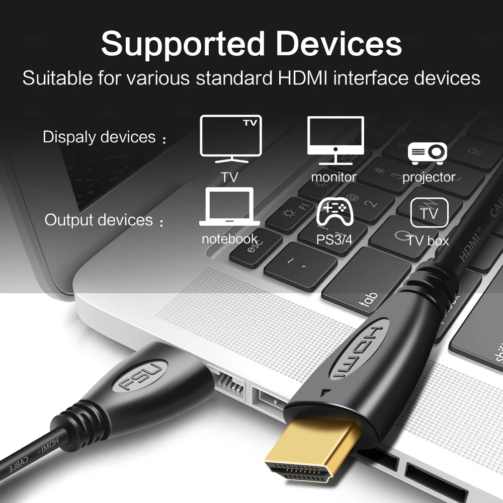 Тонкий HDMI кабель 0,5 м 1 м 2 м 3 м 5 м 8 м 10 м 15 м 20 м позолоченный HDMI кабель сплиттер UHD V1.4 HD 1080P 3D 4K для lcd HDTV PS3