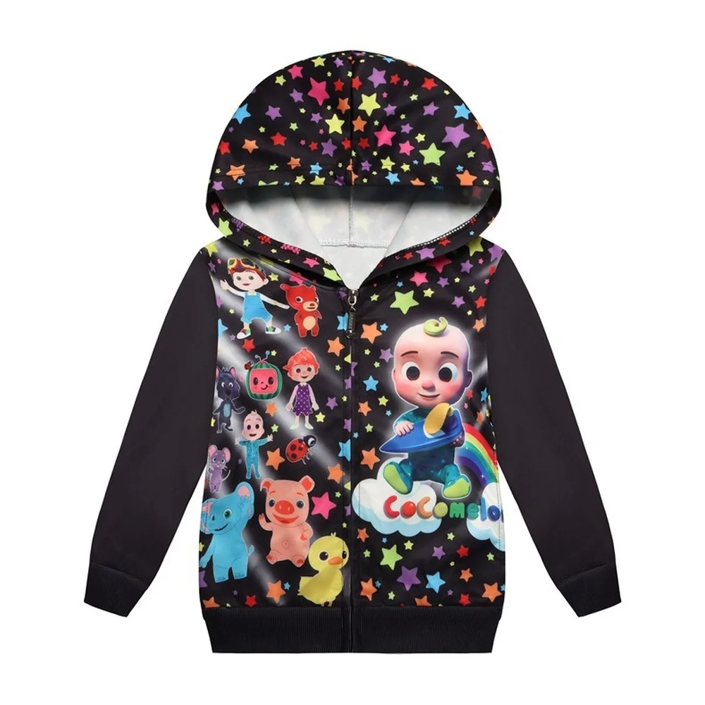 

Kids Cocomelon Zipper Coat for Girls Boys Christmas Birthday Clothing Long Sleeve Sweatershirt Children Spring Autumn Jacket